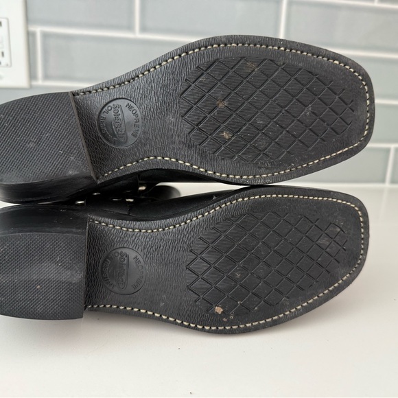 FRYE Black Leather Harness Square Toe Moto Boots 8.0 M - Picture 6 of 8